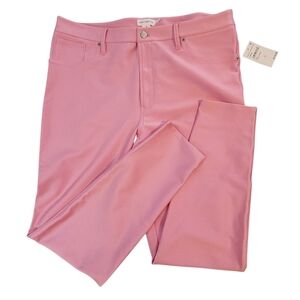 Sz 16 NWT Good American Pink Carnation Compression Shine Pants Sculpt Smooth